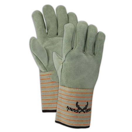 Magid Leather Gloves, Wing Thumb, Gray, 12 PK T373GK